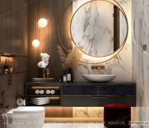 Gương Khung Mạ PVD Dehome Hình Tròn - DPVD6075.2A
