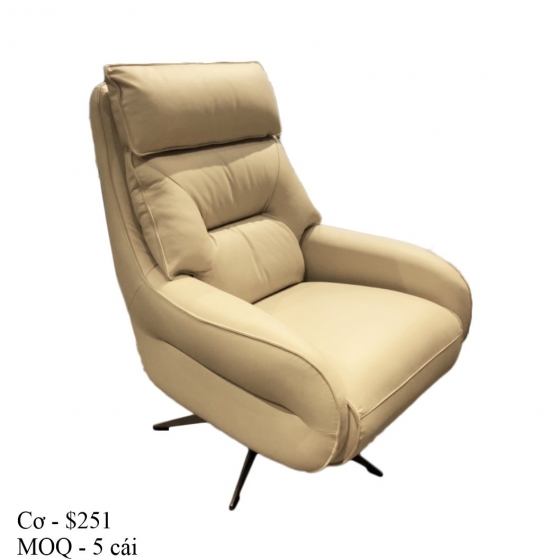 GHẾ THƯ GIÃN DA THẬT 6203 - hàng nhập khẩu