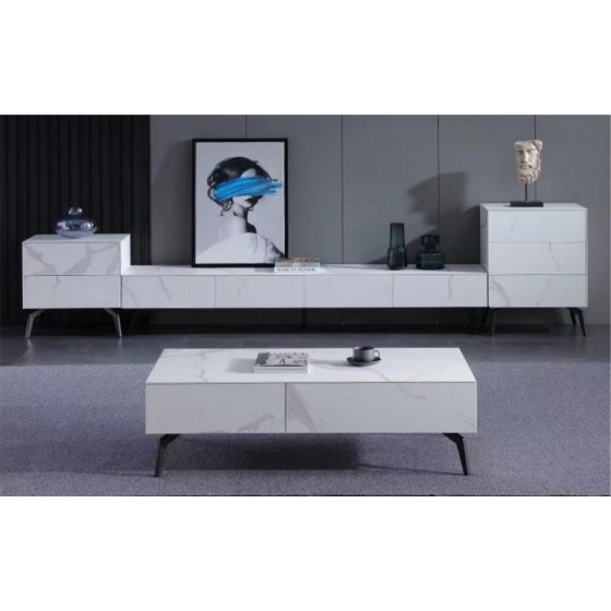BỘ BÀN SOFA MẶT ĐÁ & KỆ CJ10/TV10