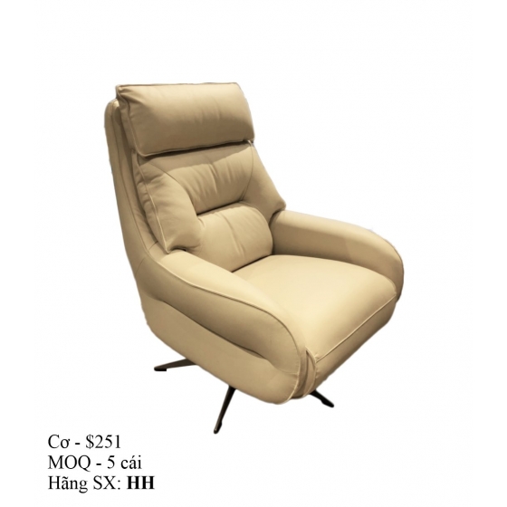 GHẾ THƯ GIÃN DA THẬT 6203 - hàng nhập khẩu
