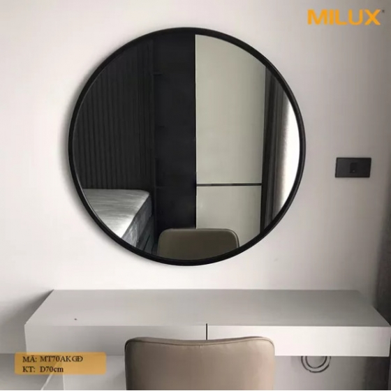 Gương tròn khung gỗ cao cấp MT70KGĐ